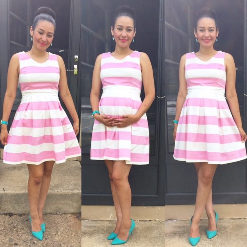 F21 Pink and White striped Dress 👗